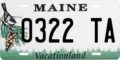 ME license plate 0322TA