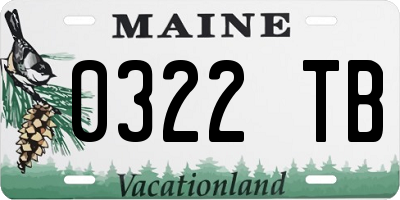 ME license plate 0322TB
