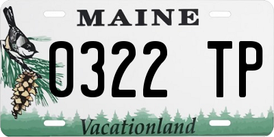 ME license plate 0322TP