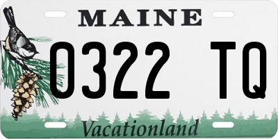 ME license plate 0322TQ