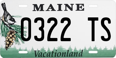 ME license plate 0322TS