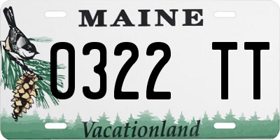 ME license plate 0322TT