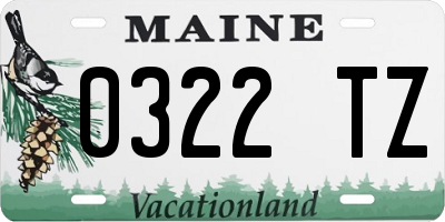 ME license plate 0322TZ