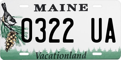 ME license plate 0322UA