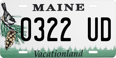 ME license plate 0322UD