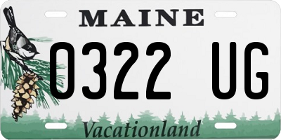 ME license plate 0322UG