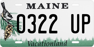 ME license plate 0322UP
