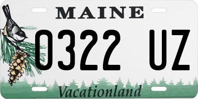 ME license plate 0322UZ