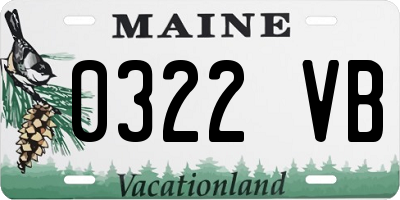 ME license plate 0322VB