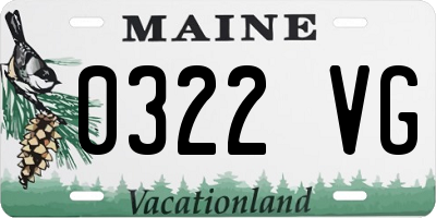 ME license plate 0322VG