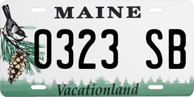 ME license plate 0323SB