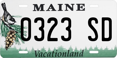 ME license plate 0323SD