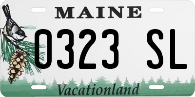 ME license plate 0323SL