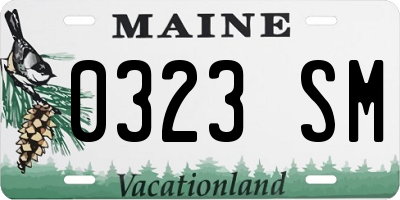 ME license plate 0323SM