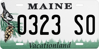 ME license plate 0323SO