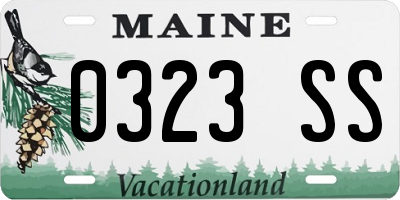 ME license plate 0323SS