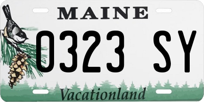 ME license plate 0323SY