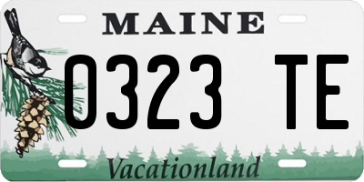ME license plate 0323TE