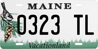 ME license plate 0323TL