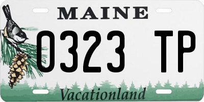 ME license plate 0323TP