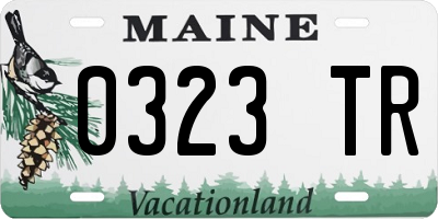 ME license plate 0323TR