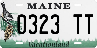 ME license plate 0323TT