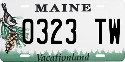 ME license plate 0323TW