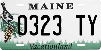 ME license plate 0323TY