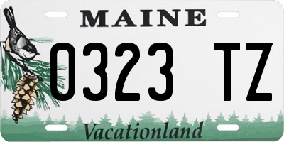 ME license plate 0323TZ
