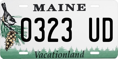ME license plate 0323UD