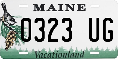 ME license plate 0323UG
