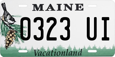 ME license plate 0323UI