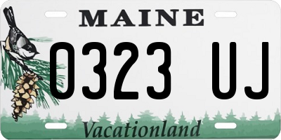 ME license plate 0323UJ