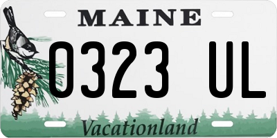 ME license plate 0323UL