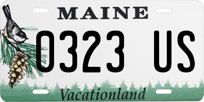 ME license plate 0323US
