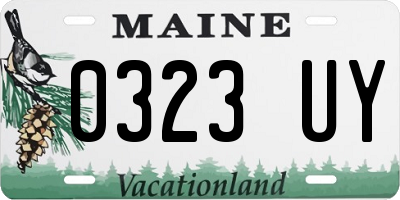 ME license plate 0323UY