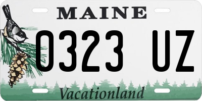 ME license plate 0323UZ