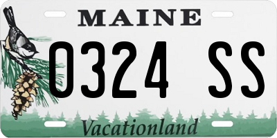 ME license plate 0324SS