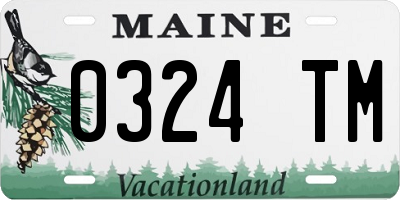ME license plate 0324TM