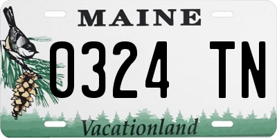ME license plate 0324TN