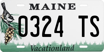 ME license plate 0324TS