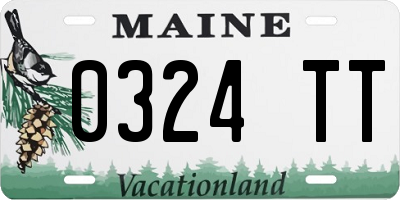 ME license plate 0324TT