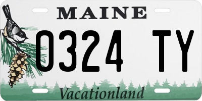 ME license plate 0324TY