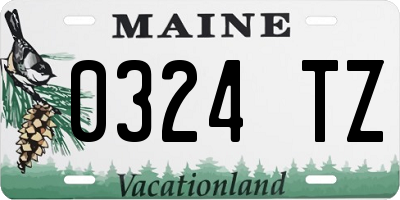 ME license plate 0324TZ