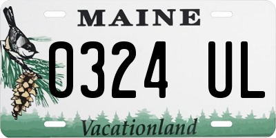 ME license plate 0324UL