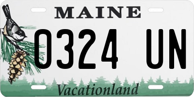 ME license plate 0324UN