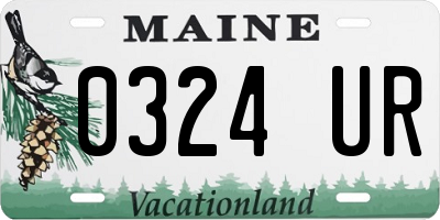 ME license plate 0324UR