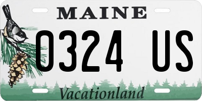 ME license plate 0324US