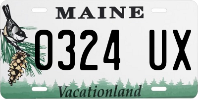 ME license plate 0324UX
