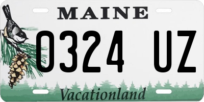 ME license plate 0324UZ